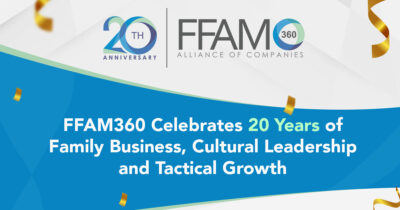 FFAM360 Celebrates 20 Years of Family Business, Cultural Leadership and Tactical Growth
